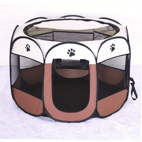 1pc Foldable Octagon Pet Playpen Tent, Oxford | ObaPet
