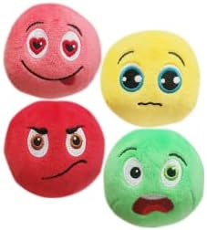 TONGKTAI Dog Toys, Soft Stuffed Plush Balls Pet Chew Squeake Toy, Interactive Fetch Play for Small Medium Pets (8 pack)