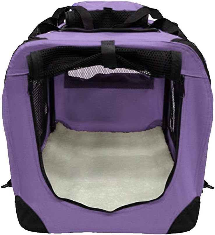 Petbarn Portable Soft Fabric Pet Carrier Folding Dog Cat Puppy Travel Transport Bag (Medium, Grey)