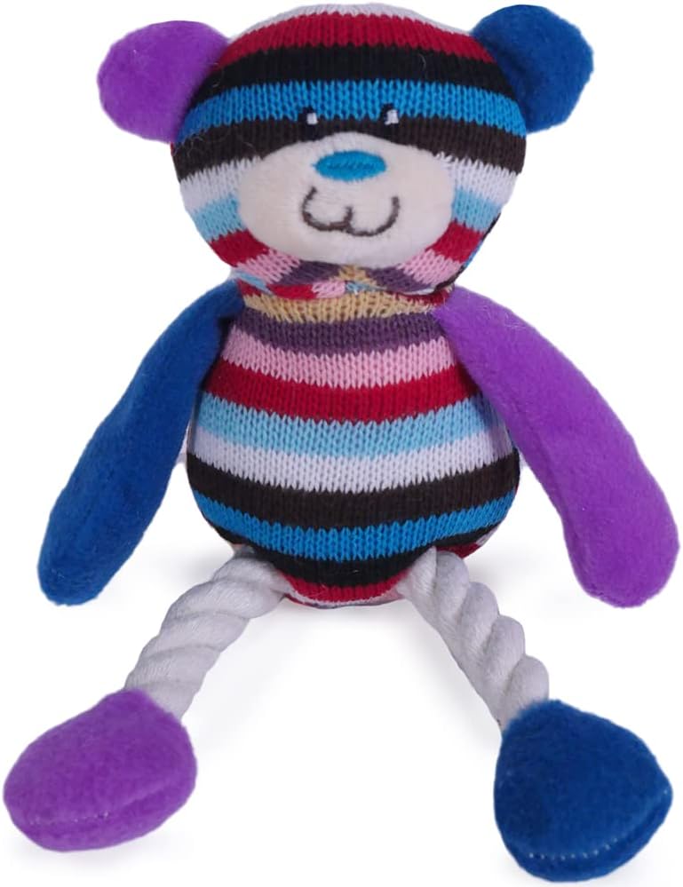 Rosewood Marvin Monkey Dog Toy, brown/tan/blue for All Breed Sizes
