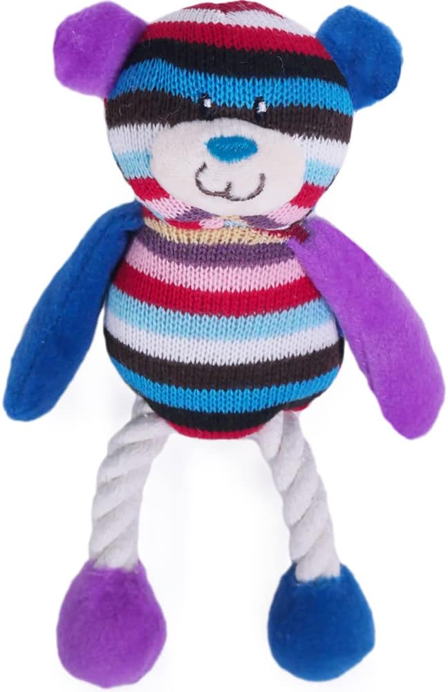 Rosewood Marvin Monkey Dog Toy, brown/tan/blue for All Breed Sizes