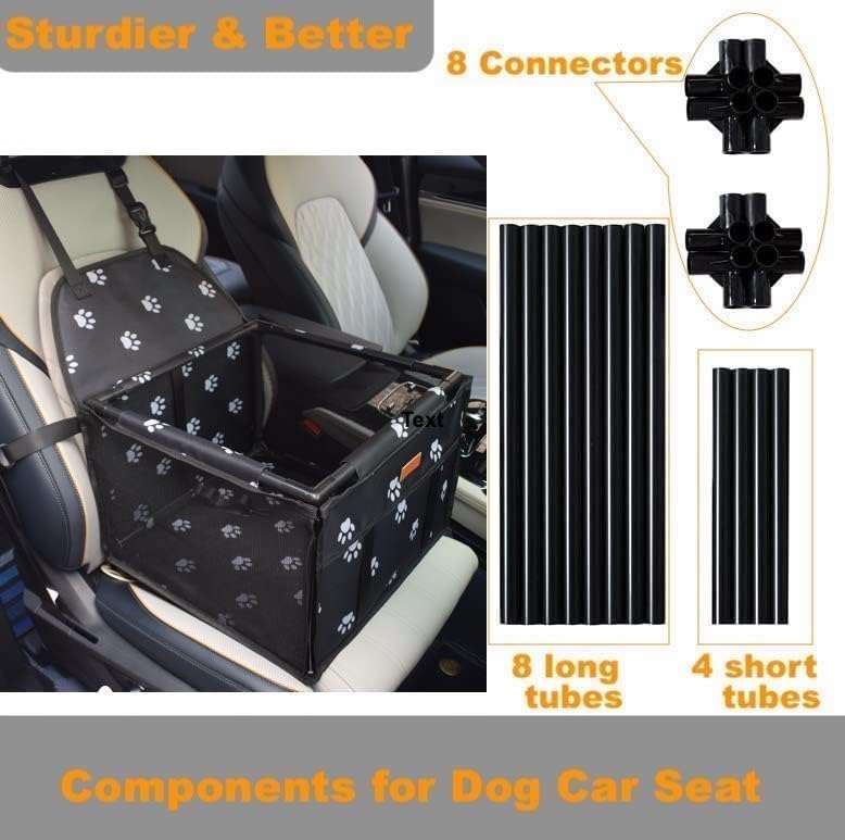 GoBuyer Waterproof Pet Dog Car Seat Booster Carrier with Seat Belt Harness Restraint for Puppy Cat Travel (Paw)