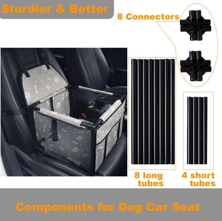 GoBuyer Waterproof Pet Dog Car Seat Booster Carrier with Seat Belt Harness Restraint for Puppy Cat Travel (Paw)