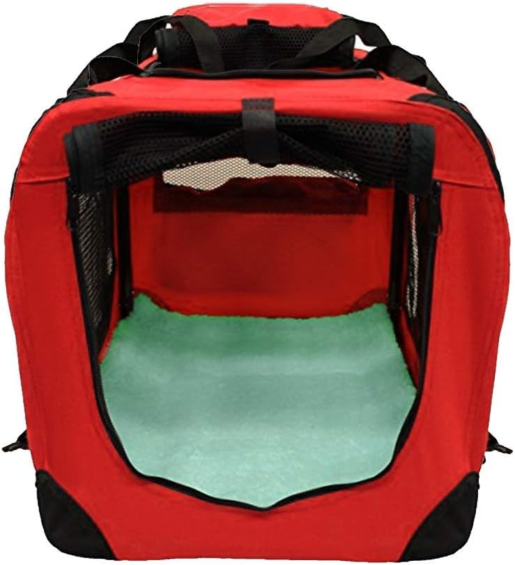 Petbarn Portable Soft Fabric Pet Carrier Folding Dog Cat Puppy Travel Transport Bag (Medium, Grey)