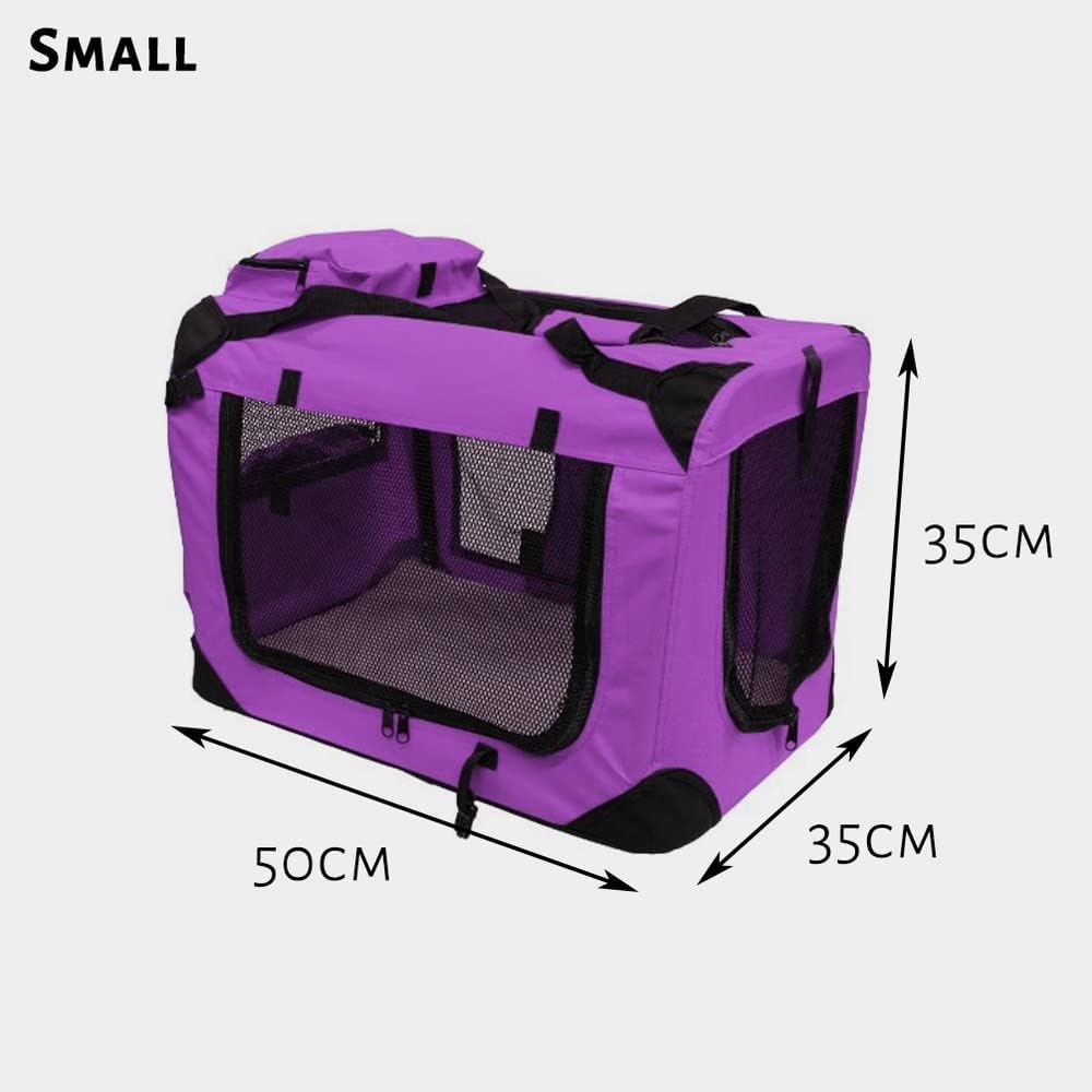 Petbarn Portable Soft Fabric Pet Carrier Folding Dog Cat Puppy Travel Transport Bag (Medium, Grey)
