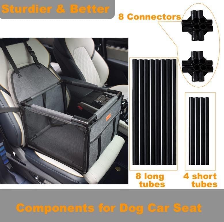 GoBuyer Waterproof Pet Dog Car Seat Booster Carrier with Seat Belt Harness Restraint for Puppy Cat Travel (Paw)