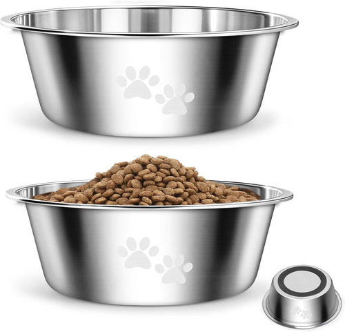 2 Pack Dog Bowls, Stainless Steel Dog Bowls with | ObaPet