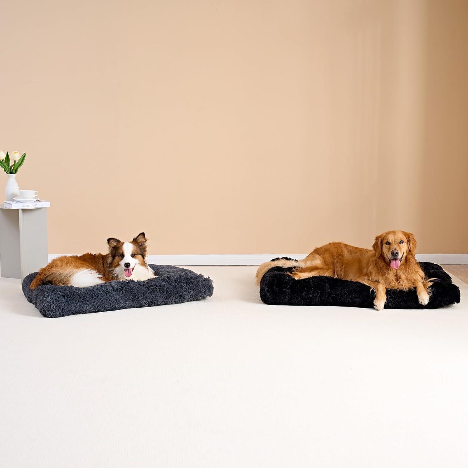 EHEYCIGA Calming Dog Bed Medium, Fluffy Anti | ObaPet