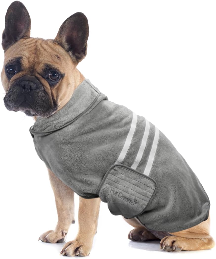 FurDreams Dog Robe - Super Absorbent & Quick-Drying Pet Towel, Soft Cozy Fabric for Comfortable Fit, Versatile Use for Home & On-The-Go Dog Bathrobe for Easy Grooming & Drying