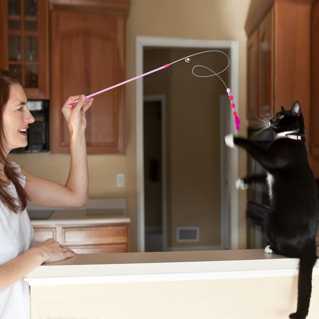 cobee Cat Feather Toys, Soft Cat Wand Toy with | ObaPet