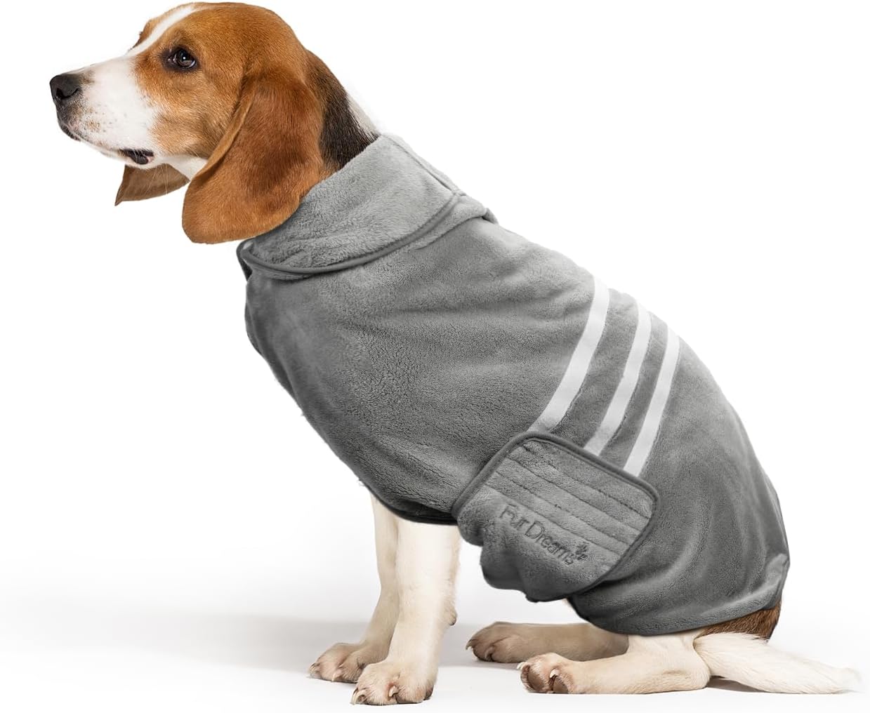 FurDreams Dog Robe - Super Absorbent & Quick-Drying Pet Towel, Soft Cozy Fabric for Comfortable Fit, Versatile Use for Home & On-The-Go Dog Bathrobe for Easy Grooming & Drying
