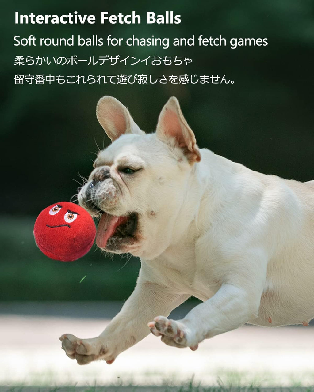 TONGKTAI Dog Toys, Soft Stuffed Plush Balls Pet Chew Squeake Toy, Interactive Fetch Play for Small Medium Pets (8 pack)