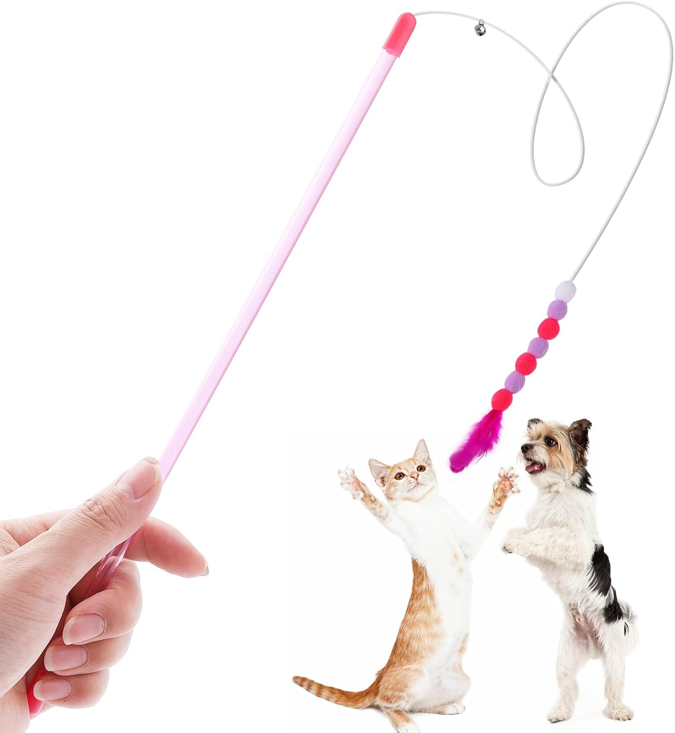 cobee Cat Feather Toys, Soft Cat Wand Toy with | ObaPet