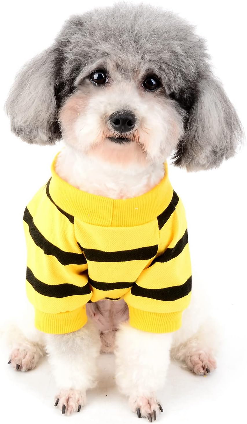 Zunea Dog Shirts for Small Dogs Summer Basic T-Shirt Striped Puppy Clothes Sequins Love Heart Sweatshirt Soft Cotton Short Sleeve Tee Shirt Pet Girl Boy Clothing Pullover Chihuahua Apparel Gray S