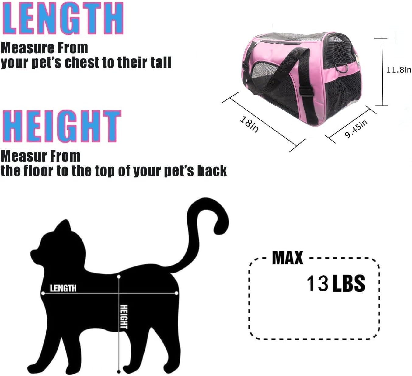 ZvoanSem Pet Carrier Bag,Small Cat Carrier Kitten Puppy little Dog Carrier for Travel Airline Approved Small Animal (Small, Blue)