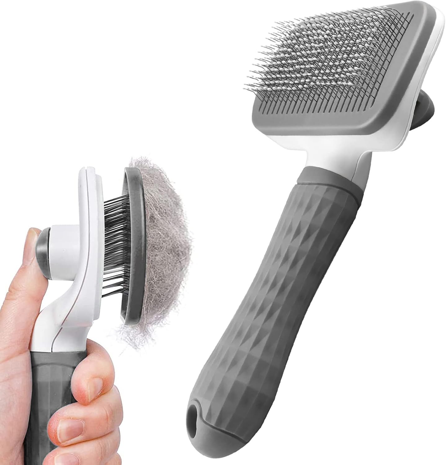 Dog Brush Cat Brush Grooming Comb,Self Cleaning | ObaPet