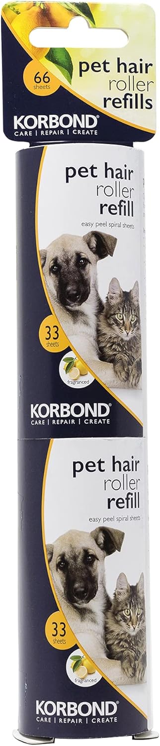 Korbond Pet Lint Roller Refills - 396 Sheets, | ObaPet
