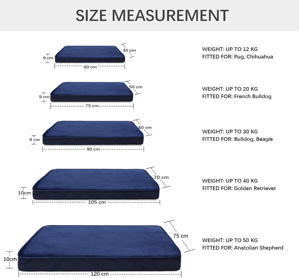 Jaspuriea Orthopedic Dog Beds Washable with | ObaPet