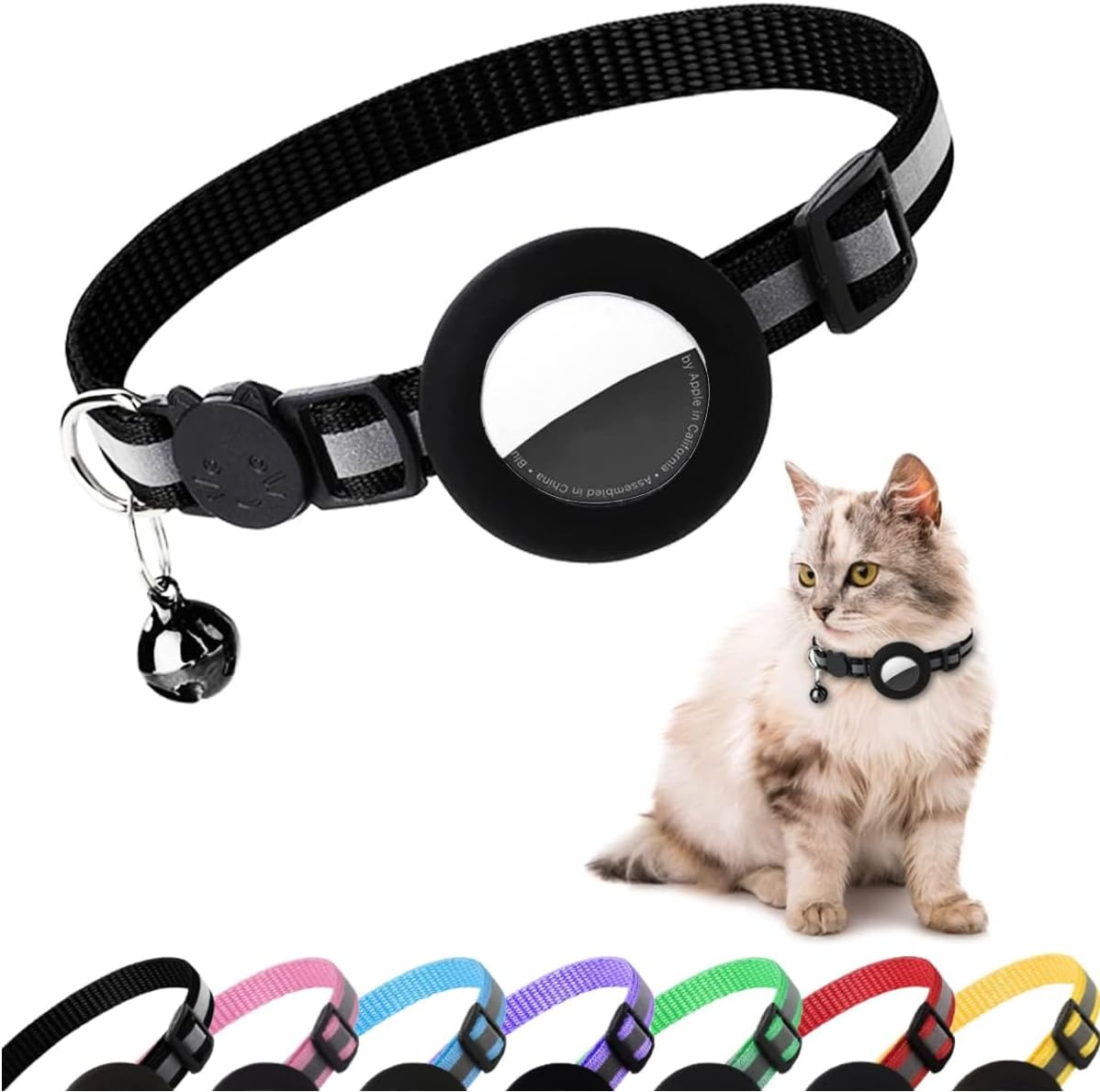 Airtag Cat Collar, Air tag Cat Collar with Bell | ObaPet