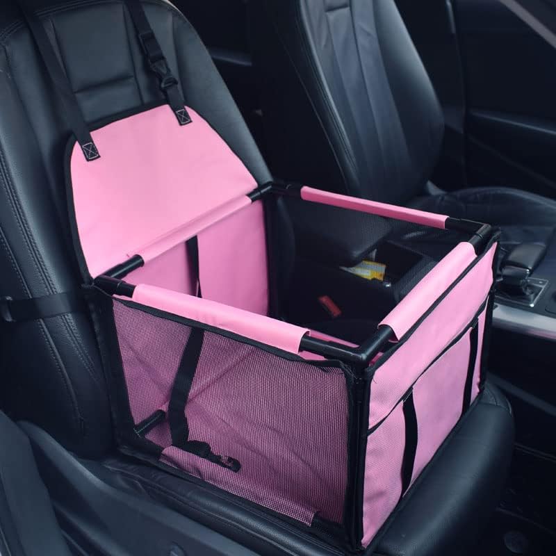 GoBuyer Waterproof Pet Dog Car Seat Booster Carrier with Seat Belt Harness Restraint for Puppy Cat Travel (Paw)