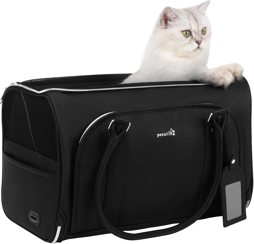 pecute® Cat Carrier, Elegant PU Material Cat | ObaPet