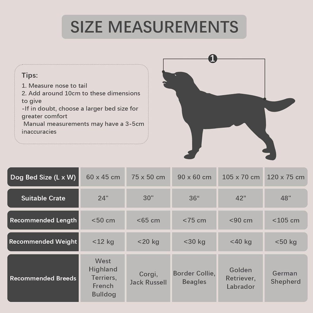 Jaspuriea Large Dog Bed Washable Dog Crate | ObaPet