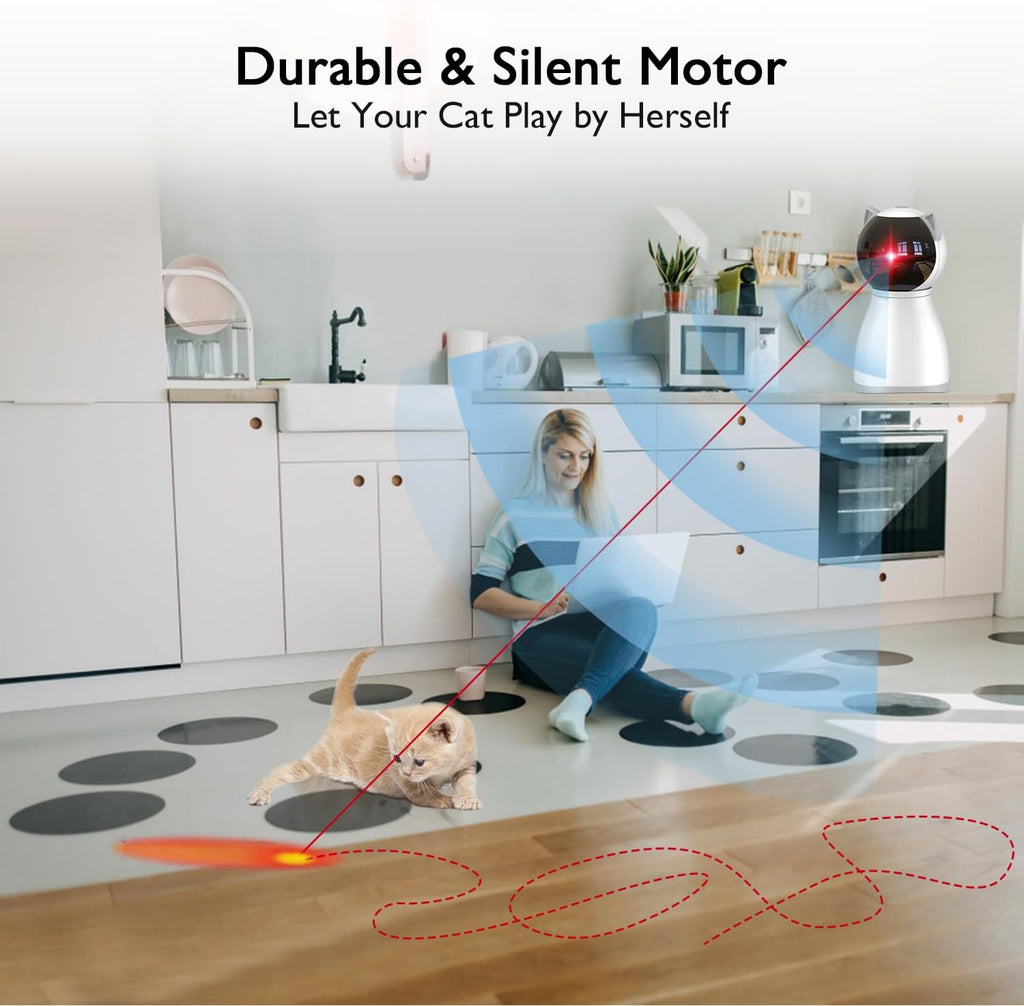 Laser Cats Toy for Indoor Cats, Motion Activated Interactive Cat Toys for Kitten/Dogs,USB Rechargeable