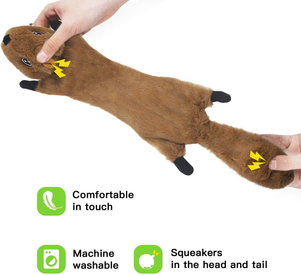Newthinking No Stuffing Dog Toys, 5 Pack Squeaky Dog Toys, Soft Plush Dog Toys for Small Medium Large Dogs