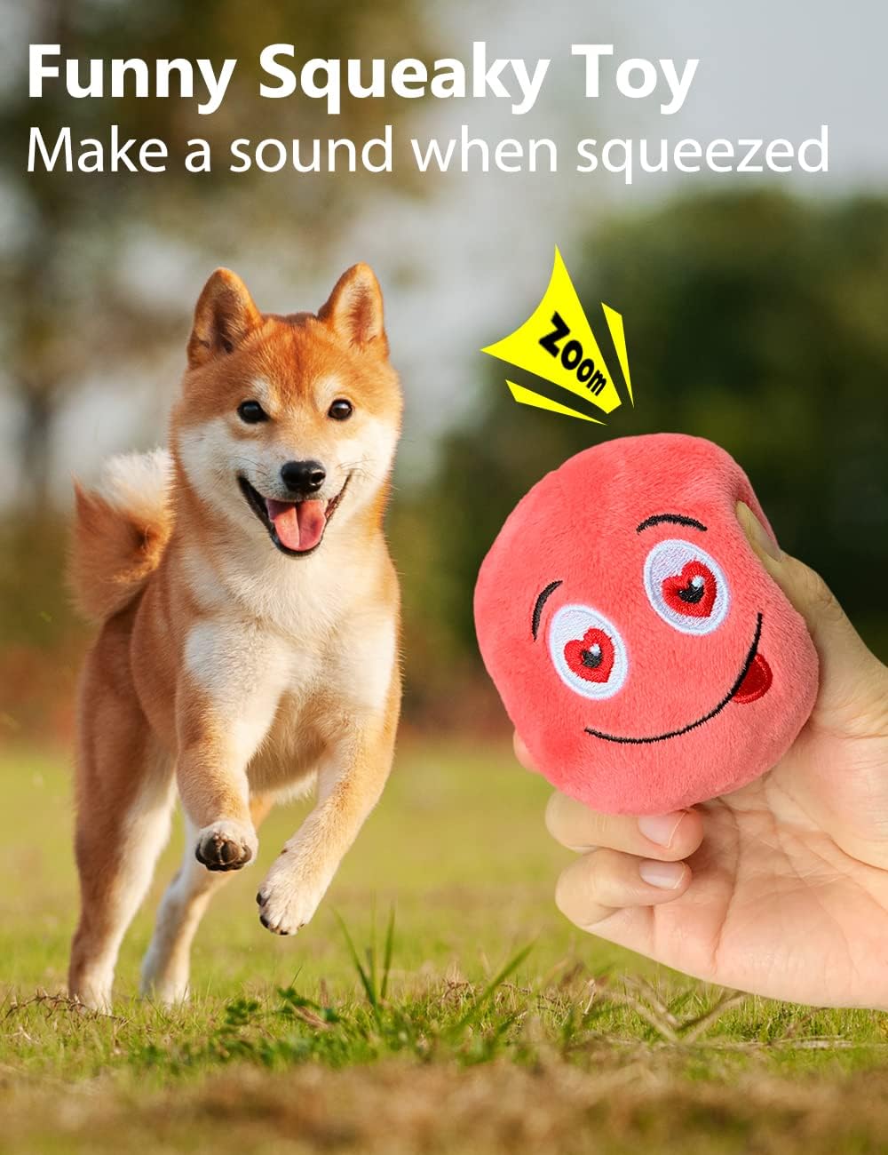 TONGKTAI Dog Toys, Soft Stuffed Plush Balls Pet Chew Squeake Toy, Interactive Fetch Play for Small Medium Pets (8 pack)