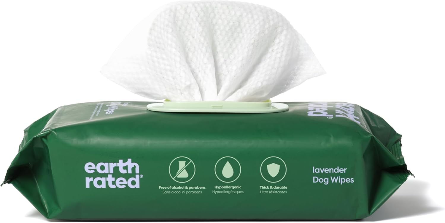 Earth Rated Hypoallergenic Dog Wipes, Cleaning | ObaPet