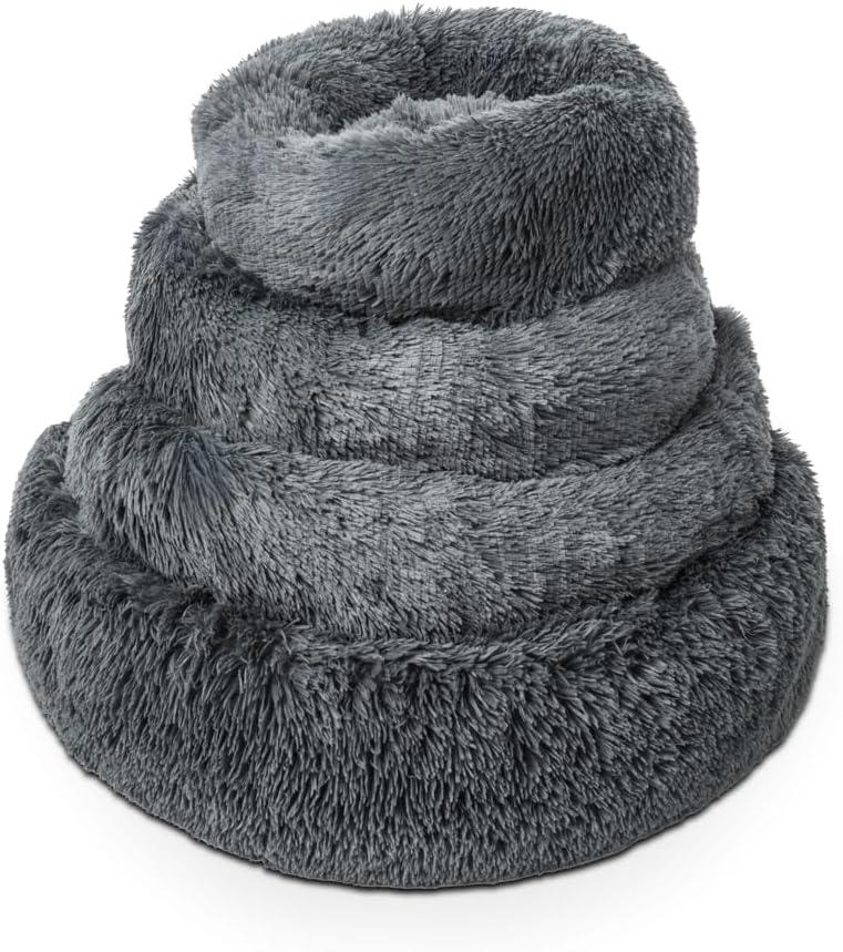 Woof & Whiskers Donut Beds For Dogs Grey Dog Bed | ObaPet
