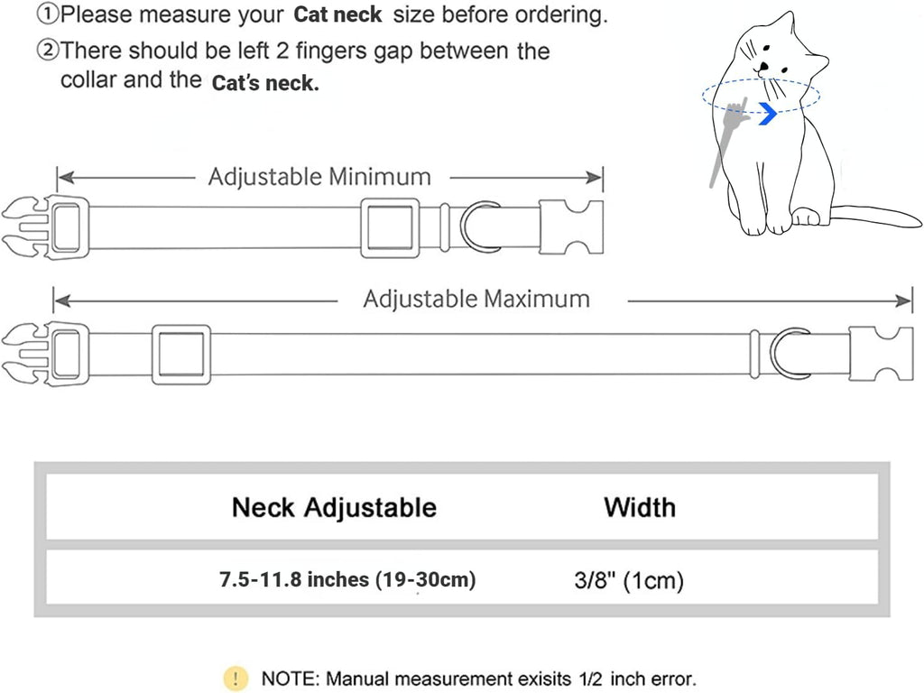 SEOUGEE Cat Collar Quick Release with | ObaPet