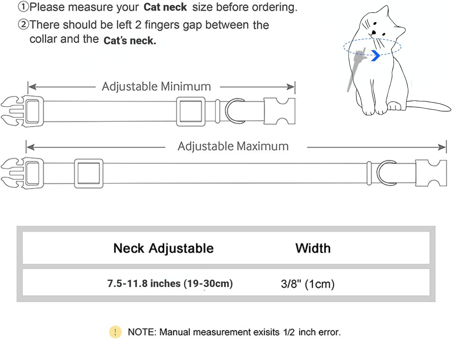 SEOUGEE Cat Collar Quick Release with | ObaPet