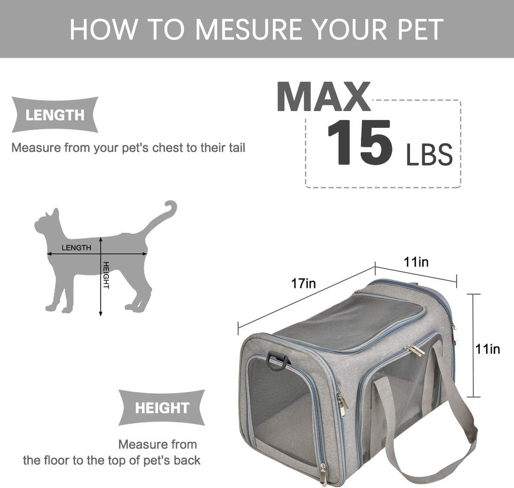 Qlfyuu Cat, Dog Carrier Portable, Soft Sided, | ObaPet