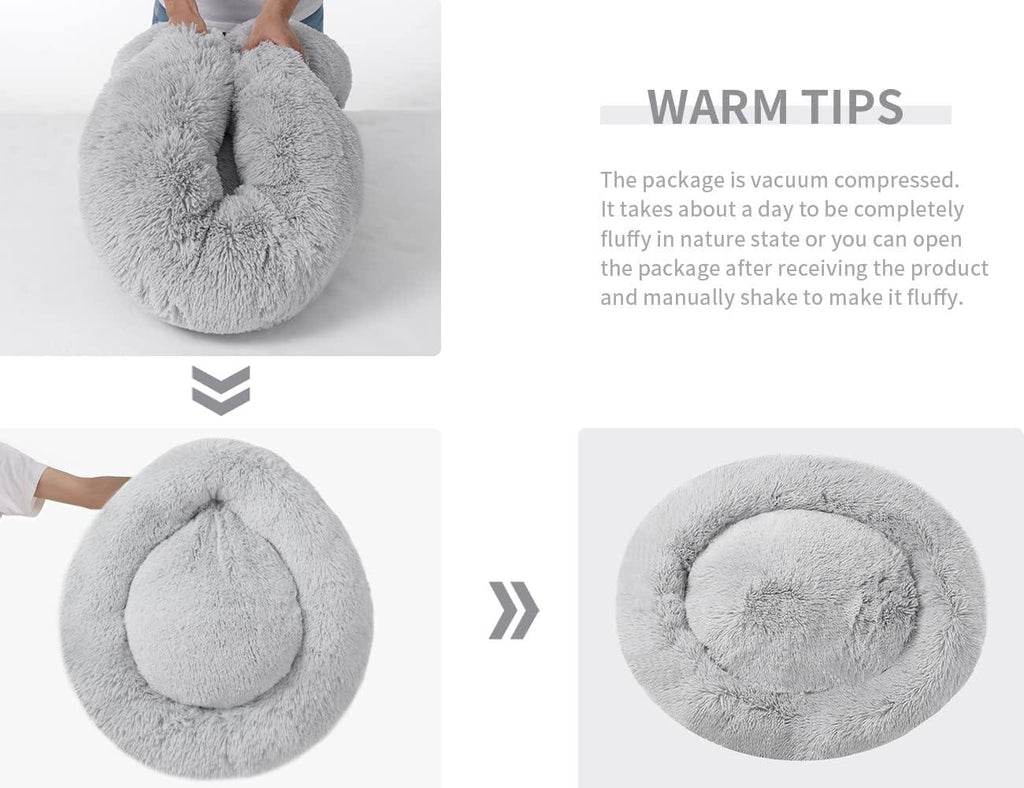 YOJOGEE Calming Donut Puppy Bed for Medium Small | ObaPet