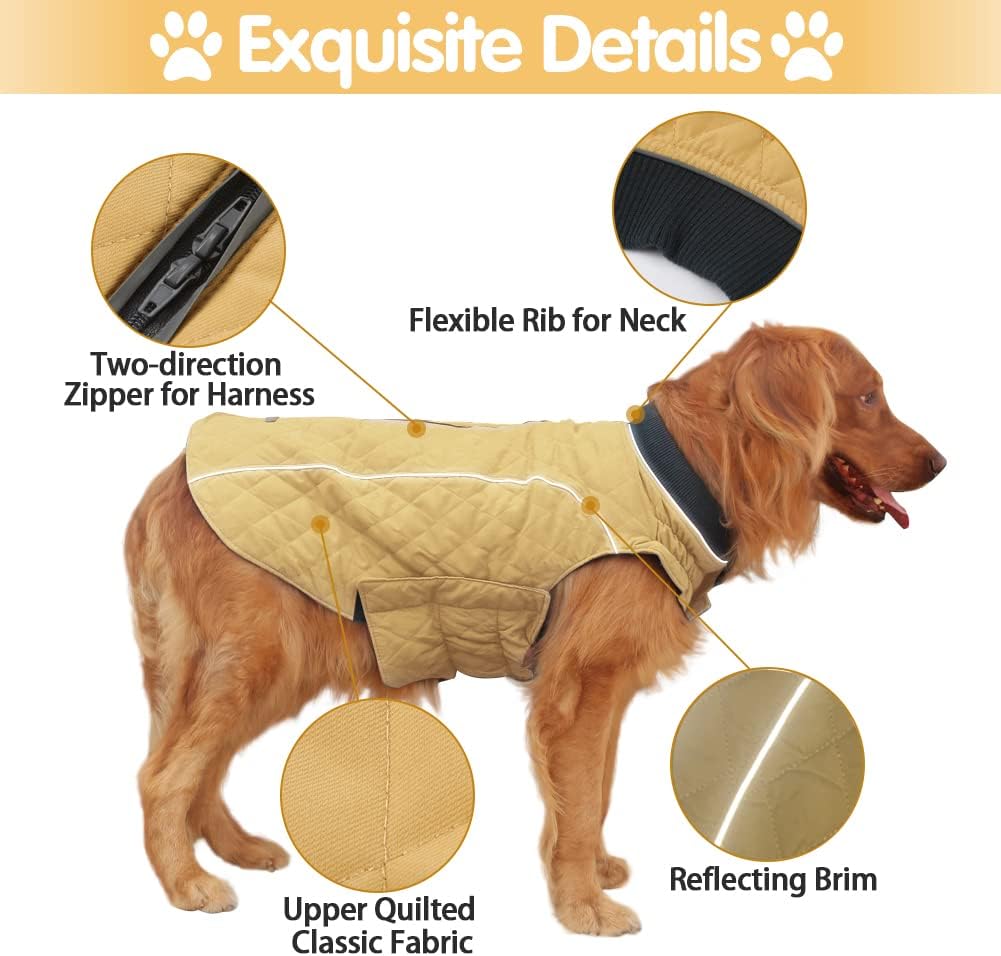 EMUST Winter Dog Coats, Fleece Dog Apparel for Cold Weather, British Style Windproof Warm Dog Jacket for Small Dog Coats for Winter, Dark Blue, XS