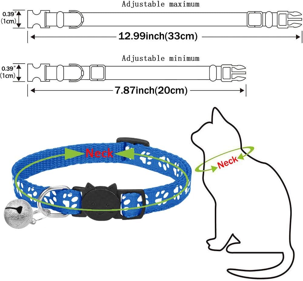 Reflective Cat Collars with Bells, Safe Quick | ObaPet