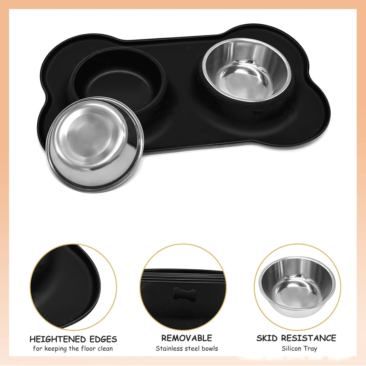 Dog Bowls, Puppy Bowl YOKA Double Stainless | ObaPet