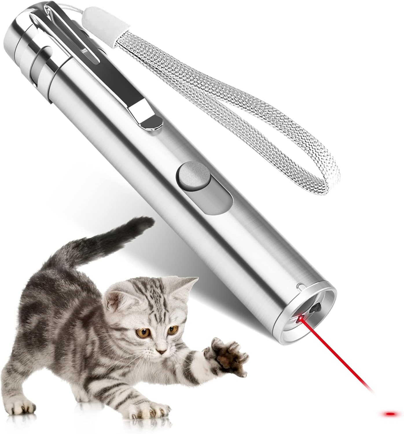 Makerfire 2 in 1 Cat Interactive Toy Dog Cat Catch Exercise Chaser Toy Pet Scratching Training Tool with USB Cable