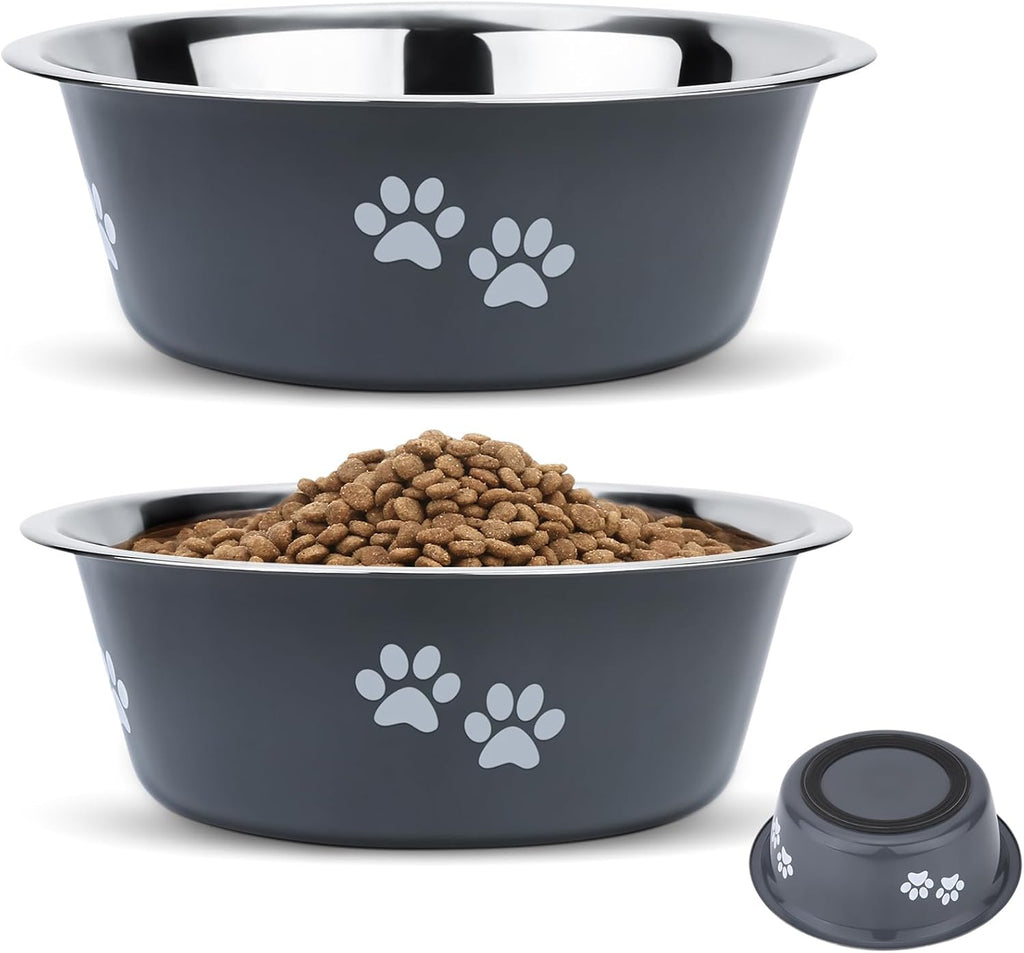 2 Pack Dog Bowls, Stainless Steel Dog Bowls with | ObaPet