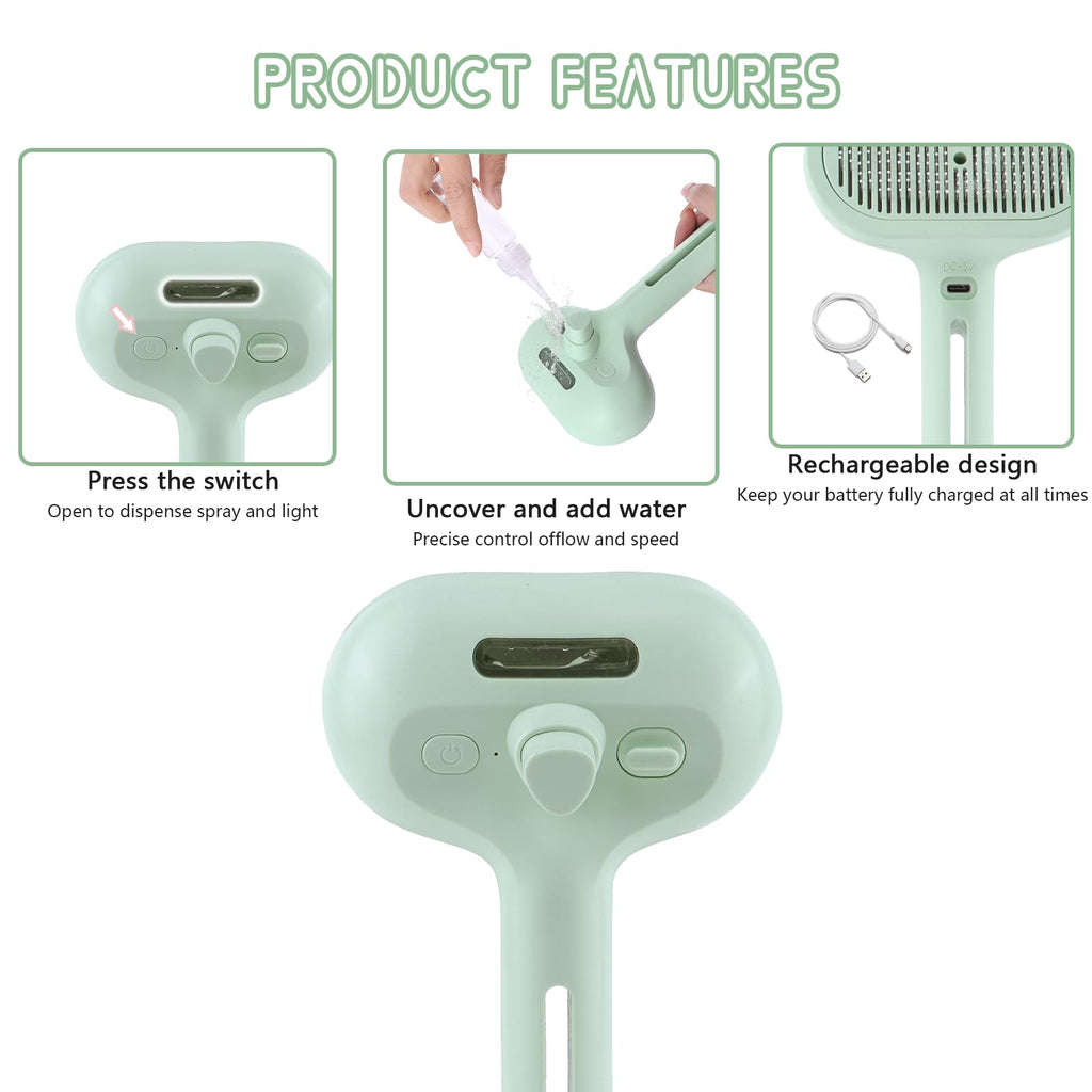 2 in 1 Pet Spray Hair Removal Comb | ObaPet