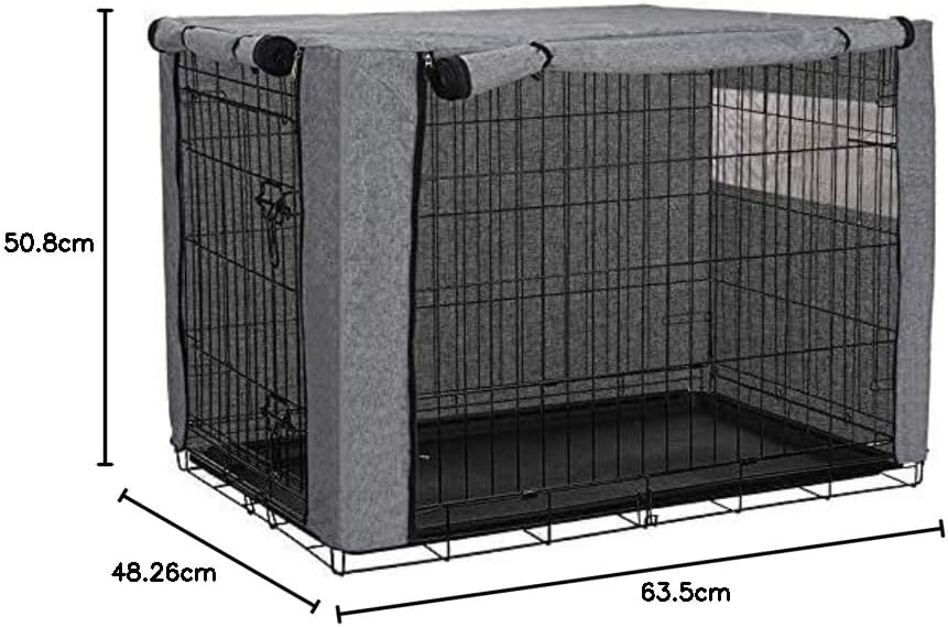 Dog Crate Cover - Durable Windproof Pet Kennel Cover for Wire Cages Indoor Outdoor Protection