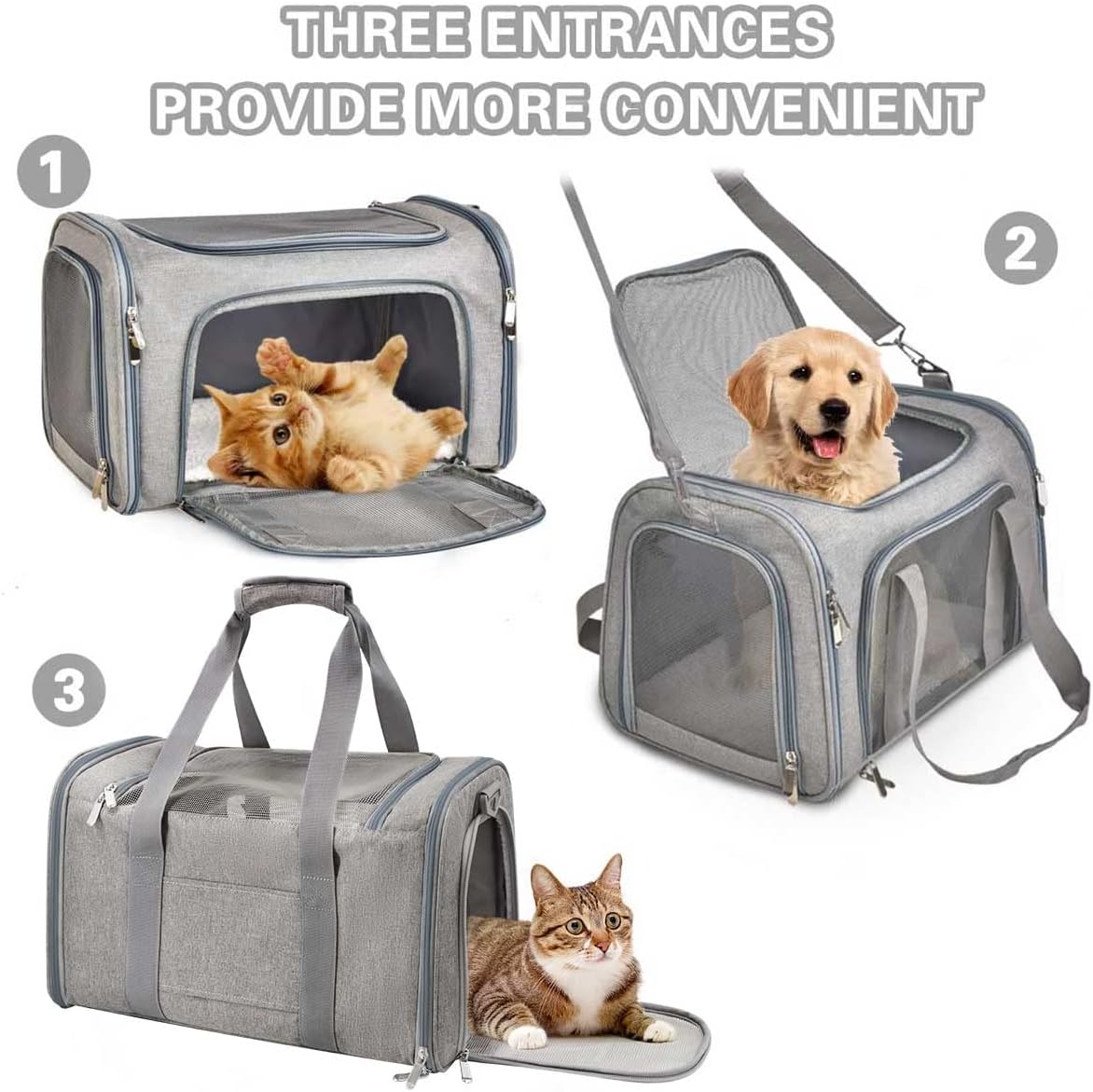 Qlfyuu Cat, Dog Carrier Portable, Soft Sided, | ObaPet