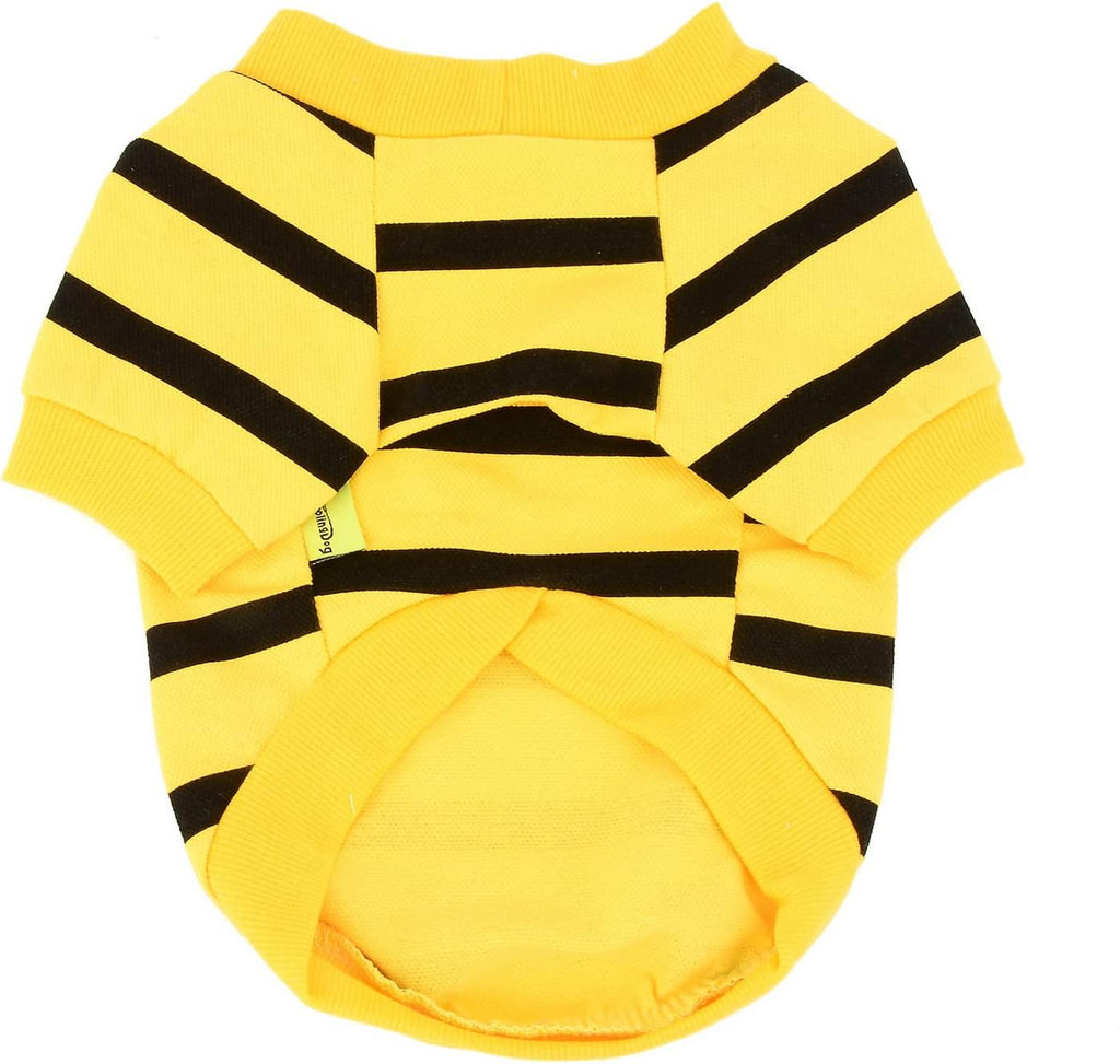 Zunea Dog Shirts for Small Dogs Summer Basic T-Shirt Striped Puppy Clothes Sequins Love Heart Sweatshirt Soft Cotton Short Sleeve Tee Shirt Pet Girl Boy Clothing Pullover Chihuahua Apparel Gray S