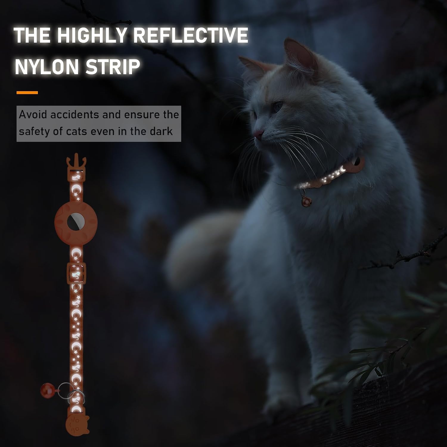 Simket Airtag Cat Collar, Refective Collar for | ObaPet