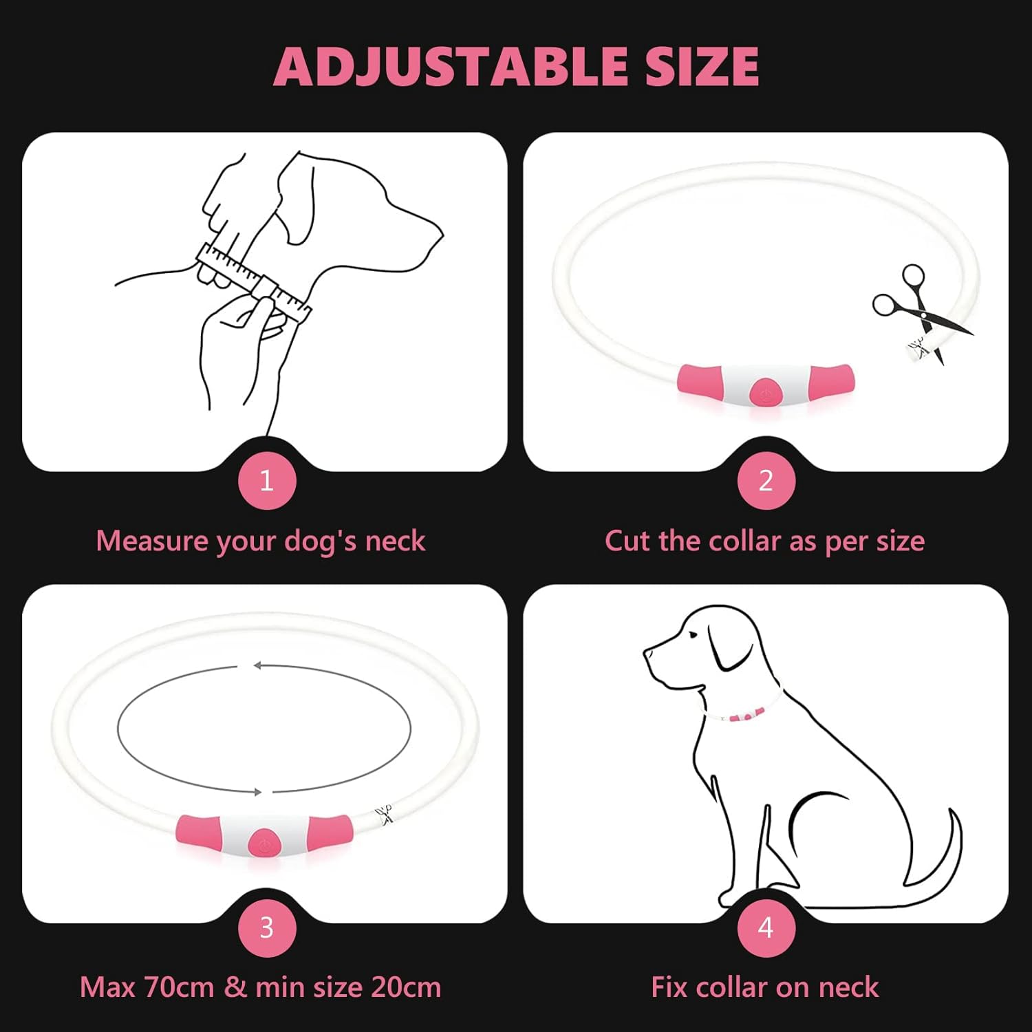 SerDa-Run Light Up Dog Collar, Dog Collar Lights | ObaPet