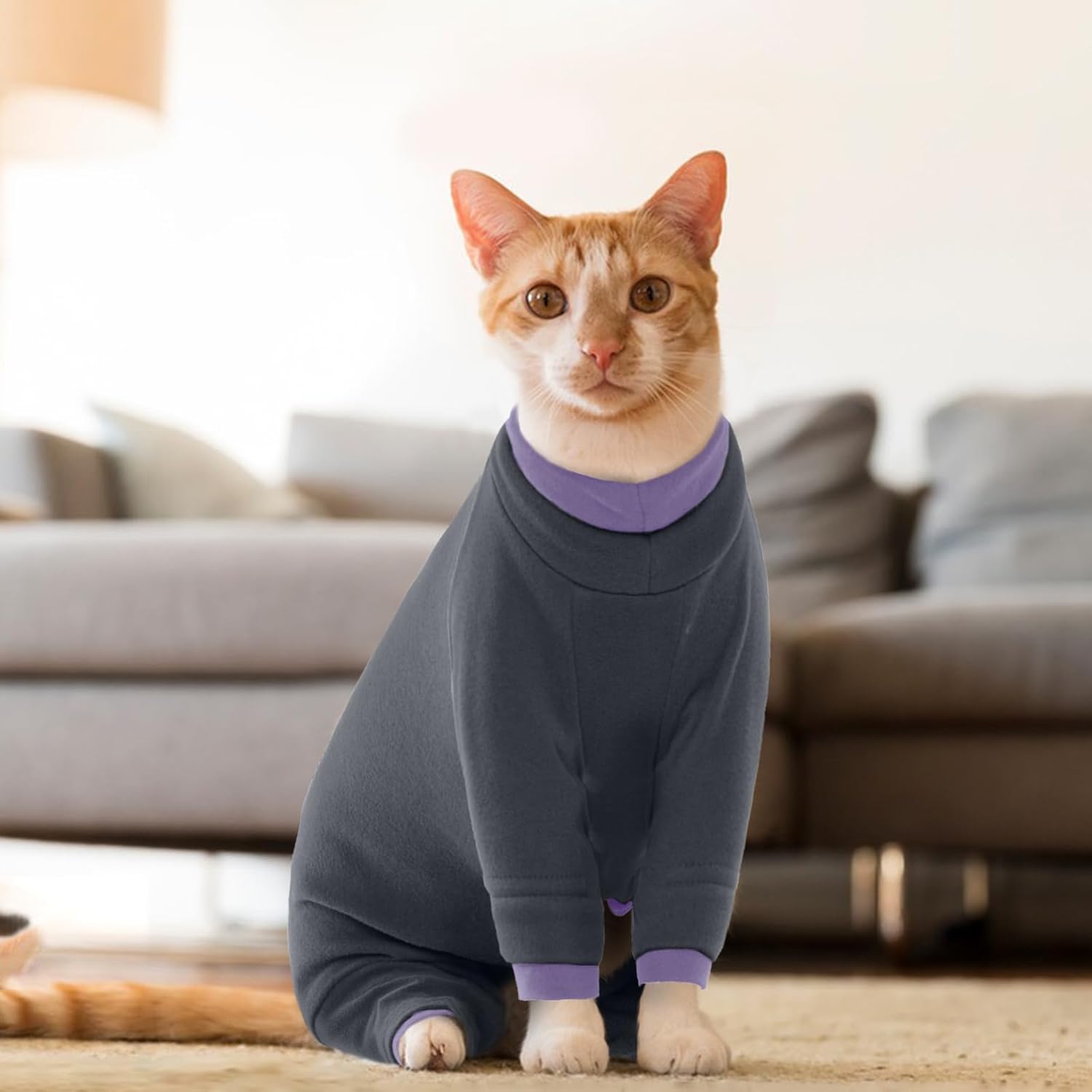 Cat Hair Sticky Onesie, Cat Soft Pajama Cat | ObaPet