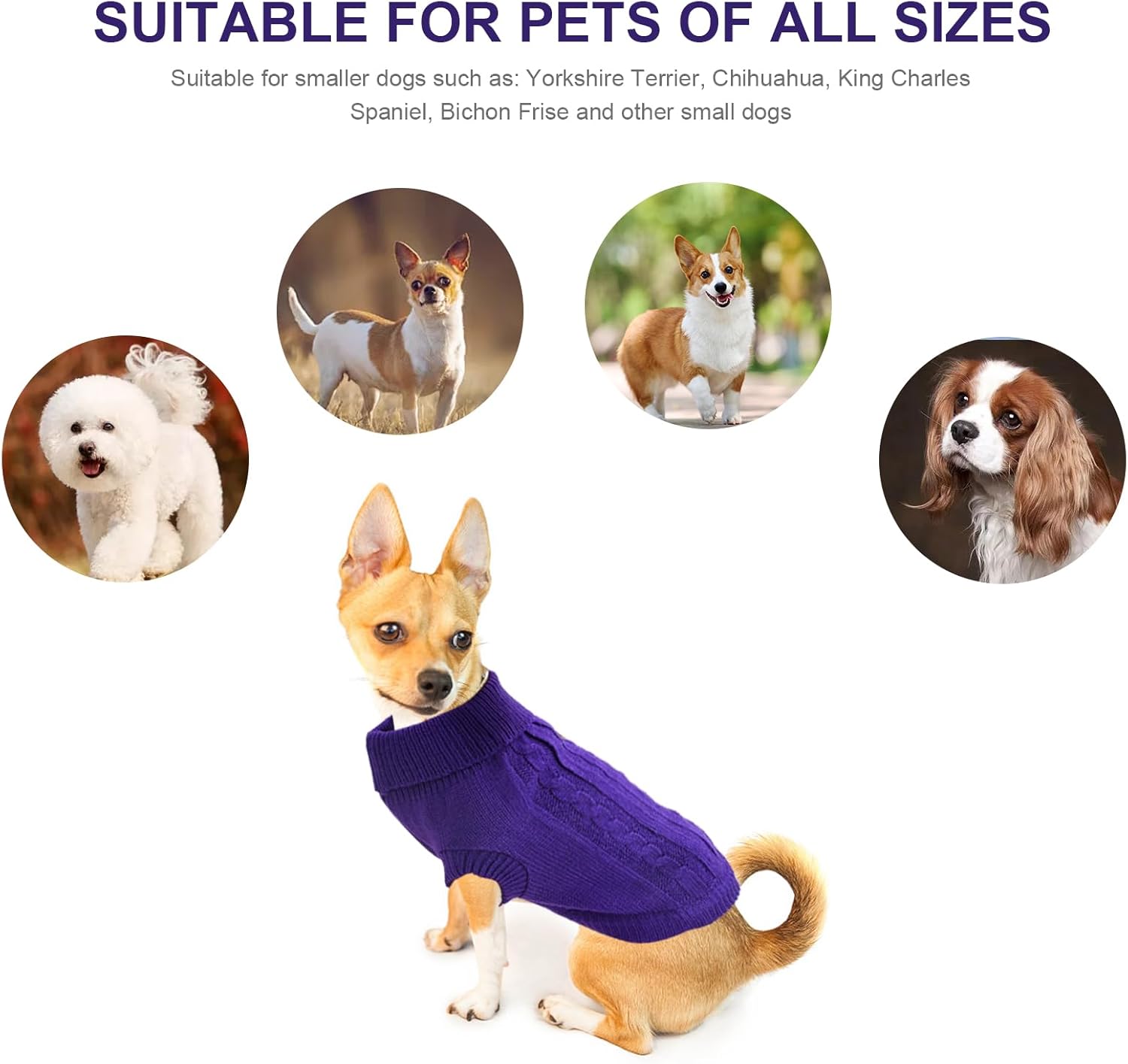 Small Dog Jumper, Warm Puppy Sweater for Small | ObaPet