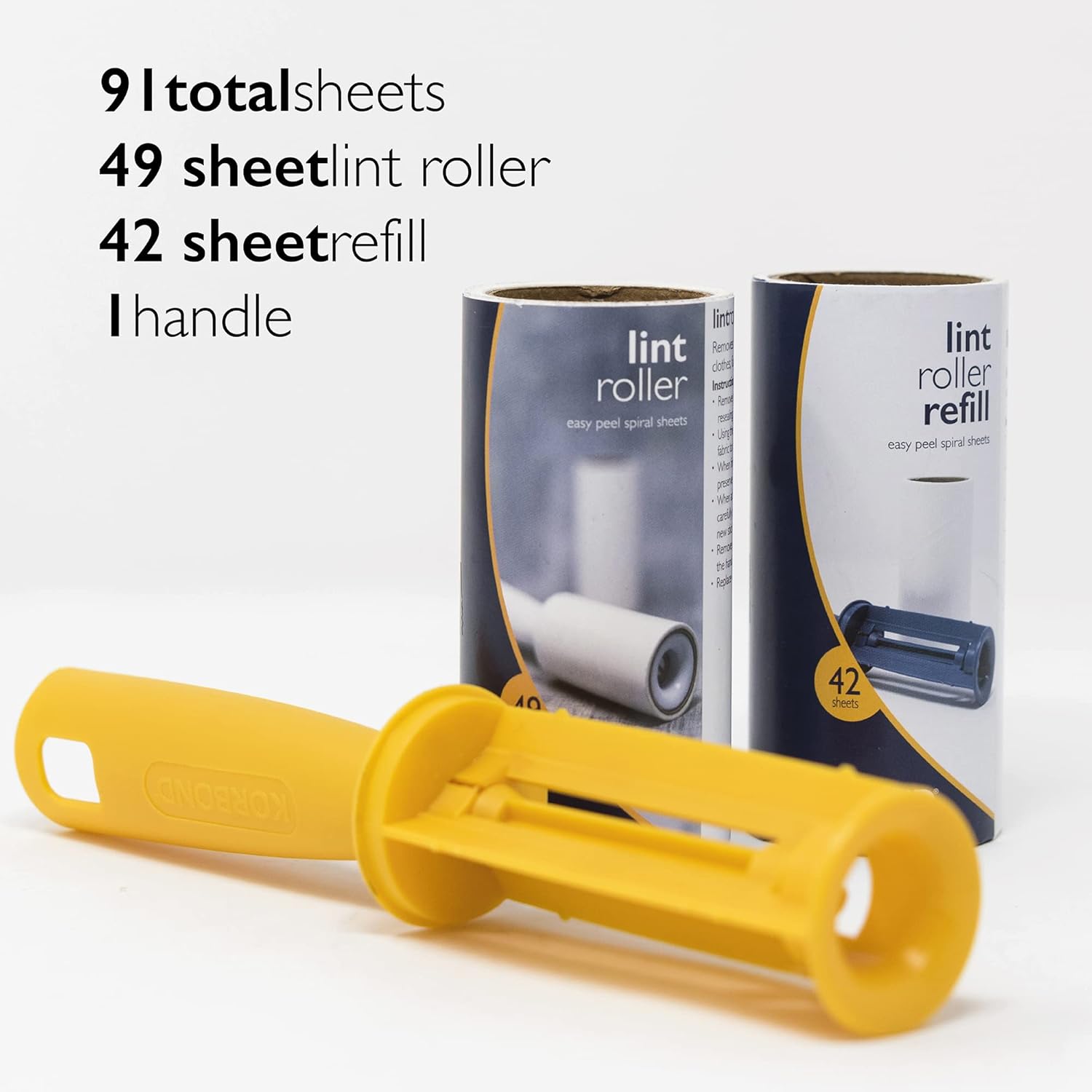 Korbond Lint Roller & Refill Set – 1 Lint Roller | ObaPet