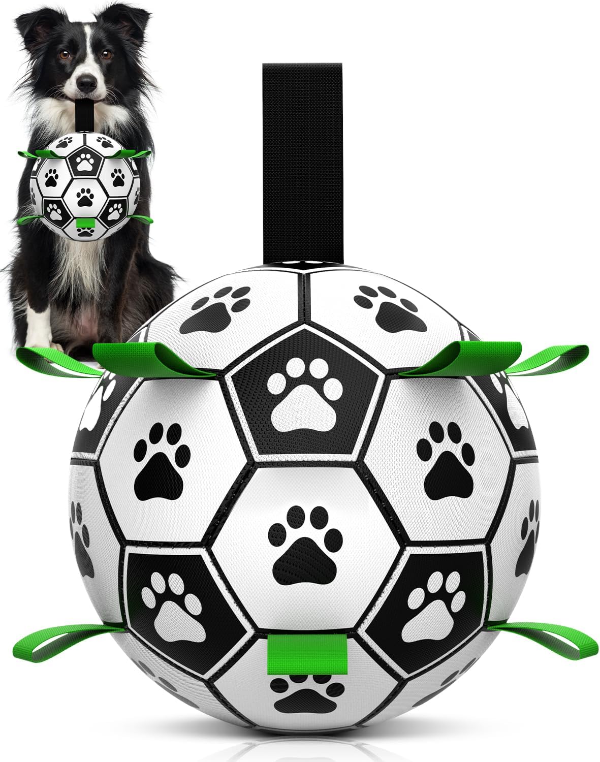 HETOO Interactive Dog Football Toys with Grab Tabs, Durable Dog Water Balls for Small Medium Breed, Indoor & Outdoor